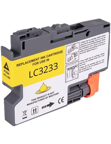 Compatible Brother LC-3233Y - Jaune - Cartouche Compatible Brother 