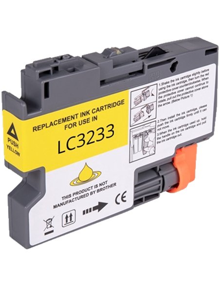 Compatible Brother LC-3233Y - Jaune - Cartouche Compatible Brother 