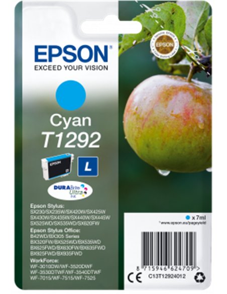 Epson T1292 - Epson Pomme - Cyan - Cartouche d'encre Epson