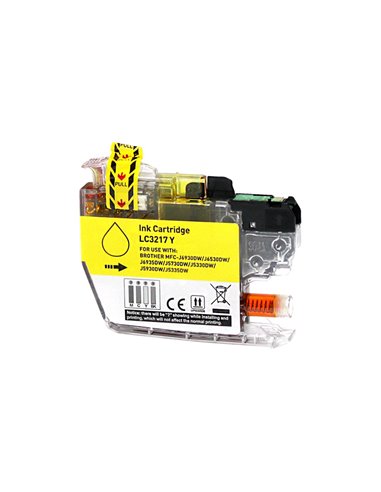 Compatible Brother LC-3217Y - Jaune - Cartouche Brother Compatible 
