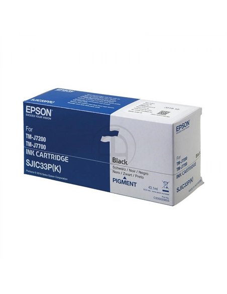 Epson SJIC33P - C33S020655/C33S020700/SJIC33P(K) - Noir - Cartouche