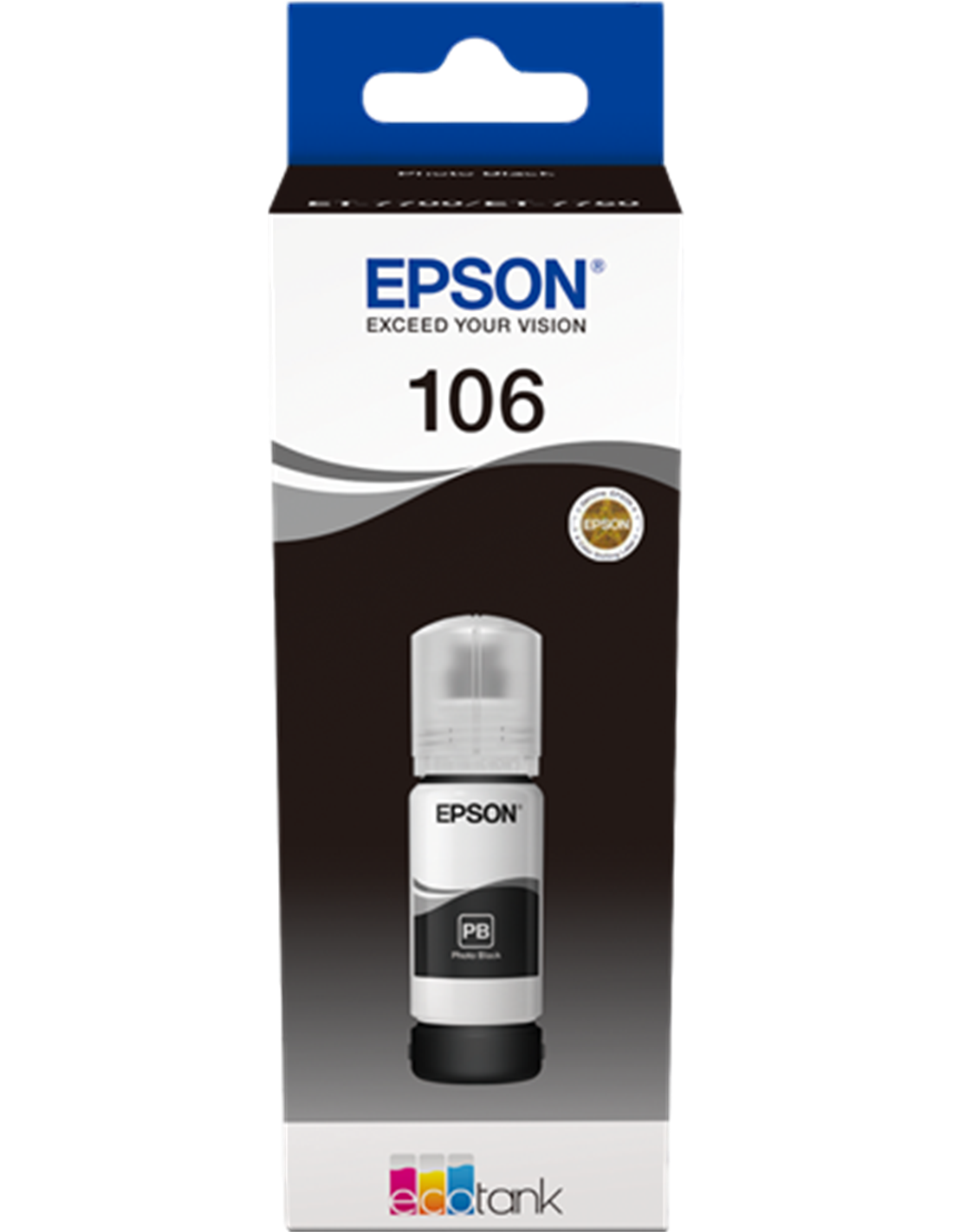 Epson 106 - Epson C13T00R140 - EcoTank 106 - Photo Noir - Flacon d'encre Epson