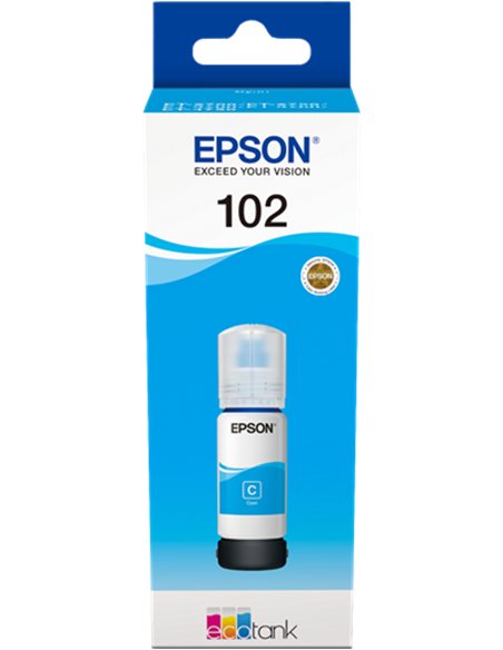 Epson 102 - Epson C13T03R240 - EcoTank 102 - Cyan - Flacon d'encre Epson