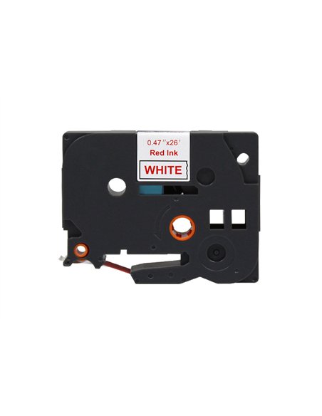 Brother TZe232 Cinta Laminada Generica de Etiquetas - Texto Rouge sobre fondo Blanc - Ancho 12mm x 8 metros