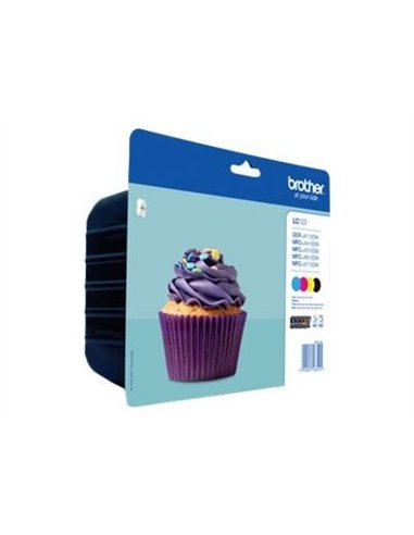Brother LC-123VALBP - Noir / Couleurs - Pack de 4 Cartouches d'encre Brother