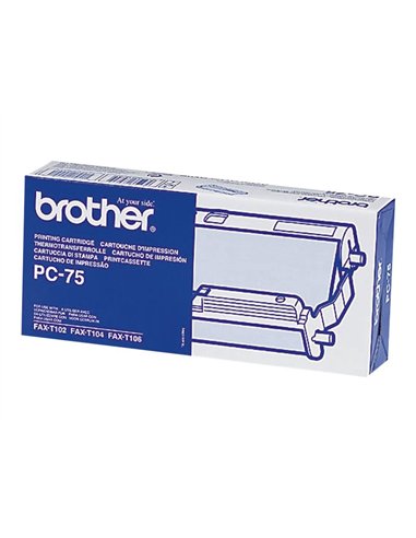Brother PC75 - Cartouche pour fax Brother (Cartouche + ruban)