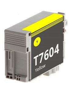 Compatible Epson T7604 - Orque - Jaune