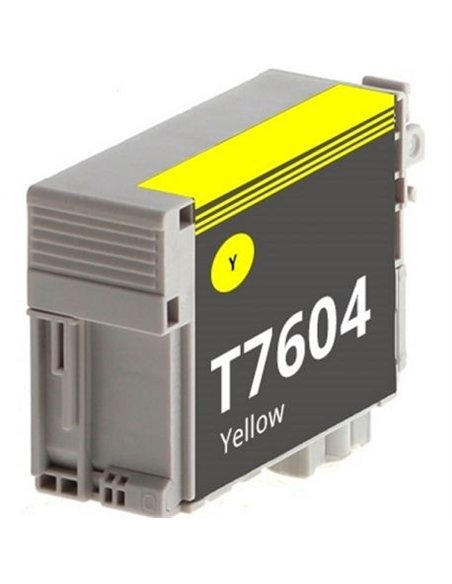Compatible Epson T7604 - Orque - Jaune