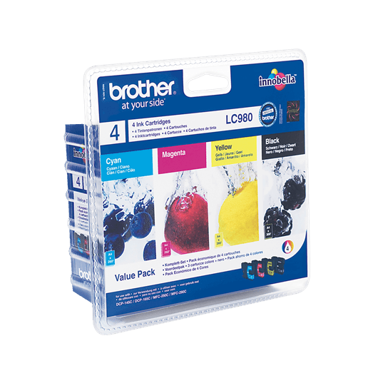 Brother LC-980VALBP - Noir / Couleurs - Pack de Cartouches Brother (4 cartouches)