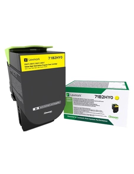 Lexmark CS417/CX417/CS517/CX517 - 71B2HY0/71B0H40 - Jaune - Toner