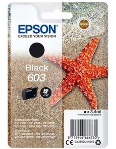 Epson 603 - C13T03U14010 - Étoile de mer - Noir - Cartouche
