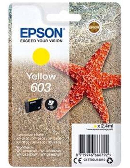 Epson 603 - C13T03U44010 - Étoile de mer - Jaune - Cartouche