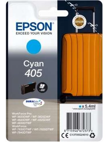 Epson 405 - C13T05G24010 - Valise - Cyan - Cartouche