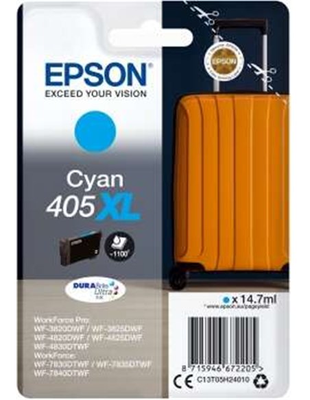 Epson 405XL - C13T05H24010 - Valise - Cyan - Cartouche