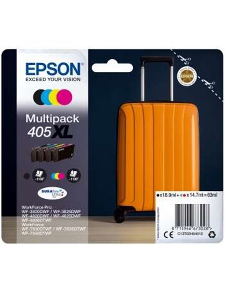 Epson 405XL - C13T05H64010 - Valise - Noir, Cyan, Magneta, Jaune - Pack de 4 Cartouches