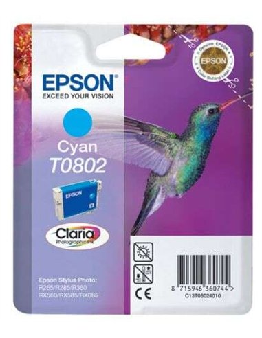 Epson T0802 - C13T08024011 - Colibri - Cyan - Cartouche