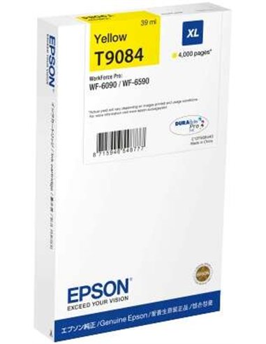 Epson T9084 - C13T908440 - Jaune - Cartouche