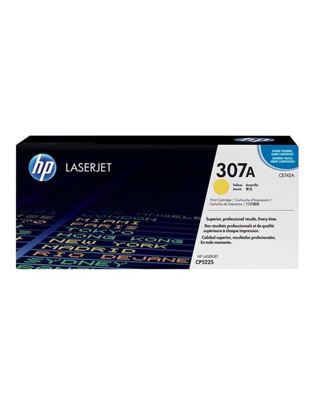 HP CE742A - 307A - Jaune - Toner