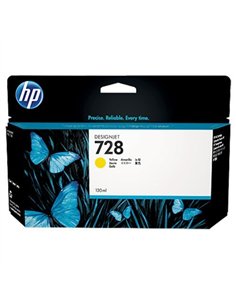 HP F9J65A - HP 728 - Jaune - Cartouche HP 130 ml