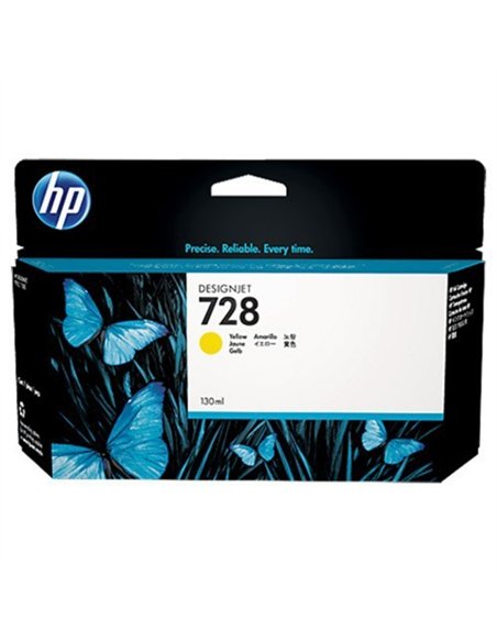 HP F9J65A - HP 728 - Jaune - Cartouche HP 130 ml