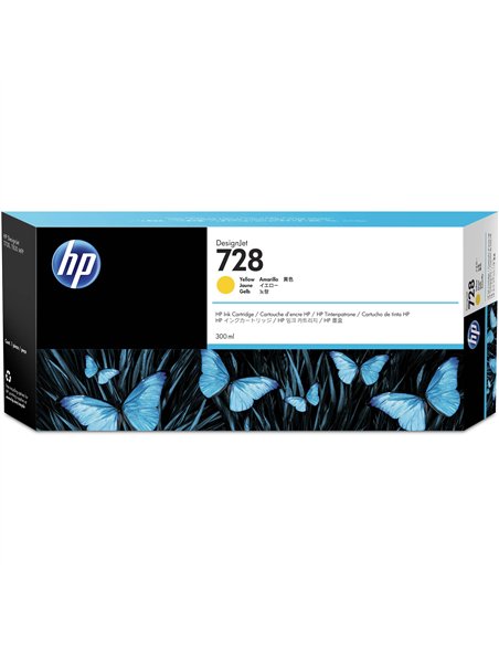 HP F9K15A - HP 728 - Jaune - Cartouche HP 300 ml